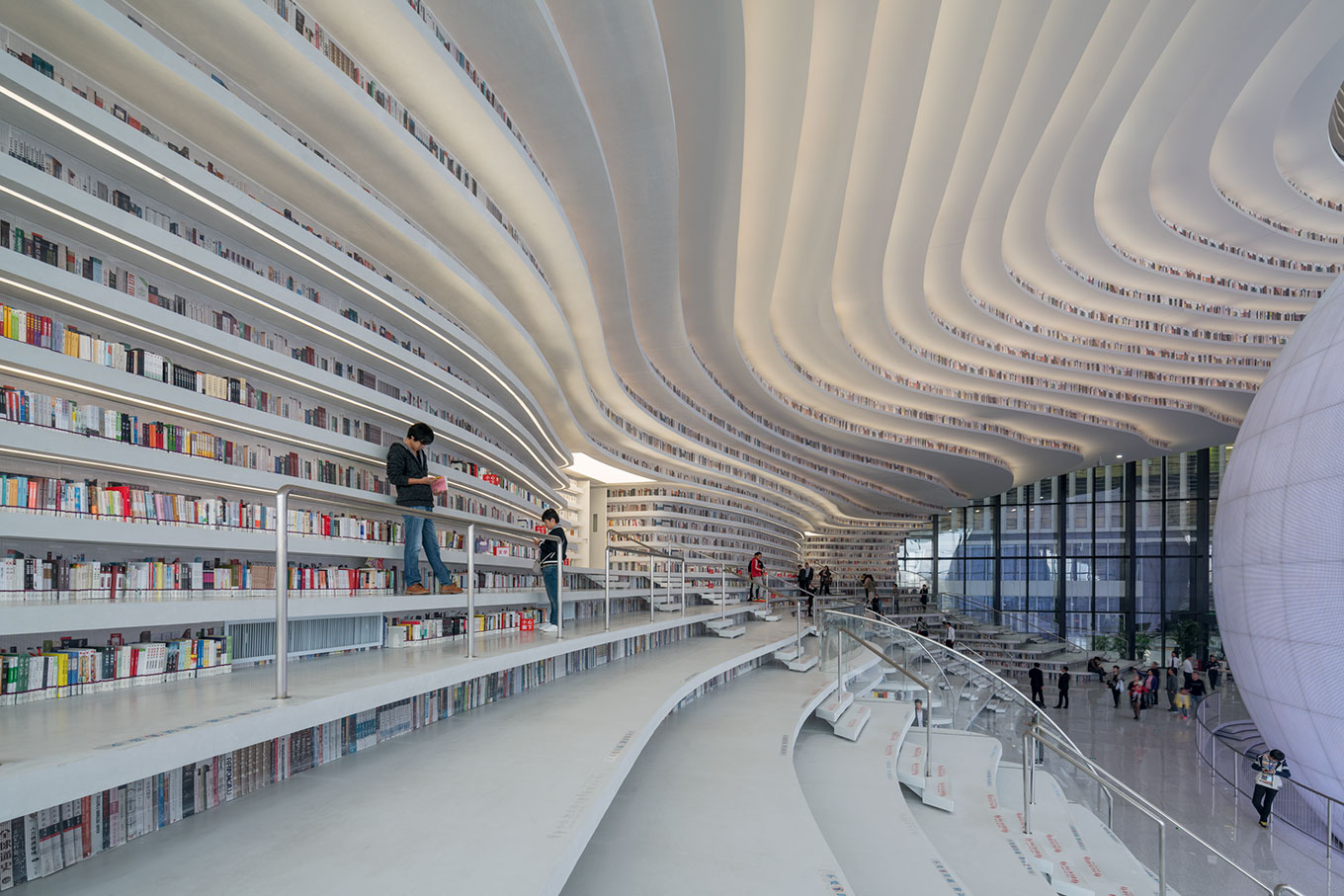 Βιβλιοθήκη στην Κίνα "Tianjin binhai" - ktirio.gr