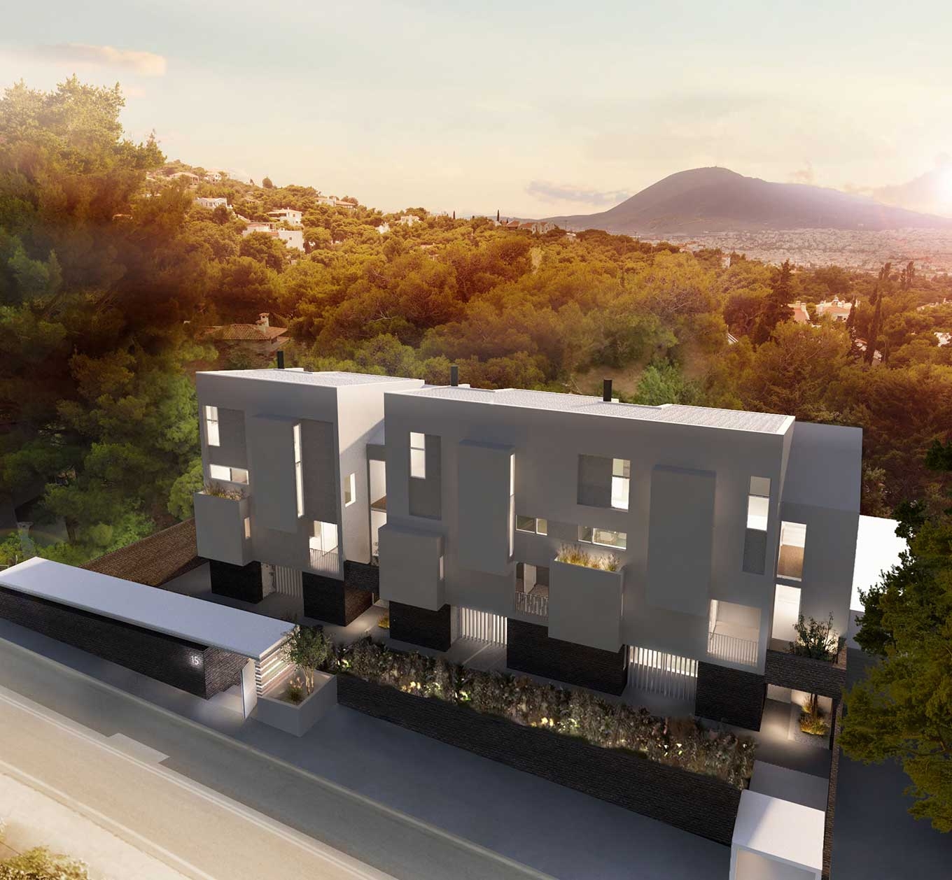 "Pine Residences", διώροφες κατοικίες στην Πεντέλη