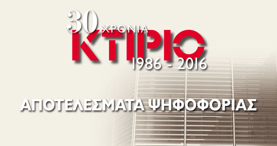 Το ΚΤΙΡΙΟ γιορτάζει τα 30 χρόνια κυκλοφορίας του 1986 - 2016